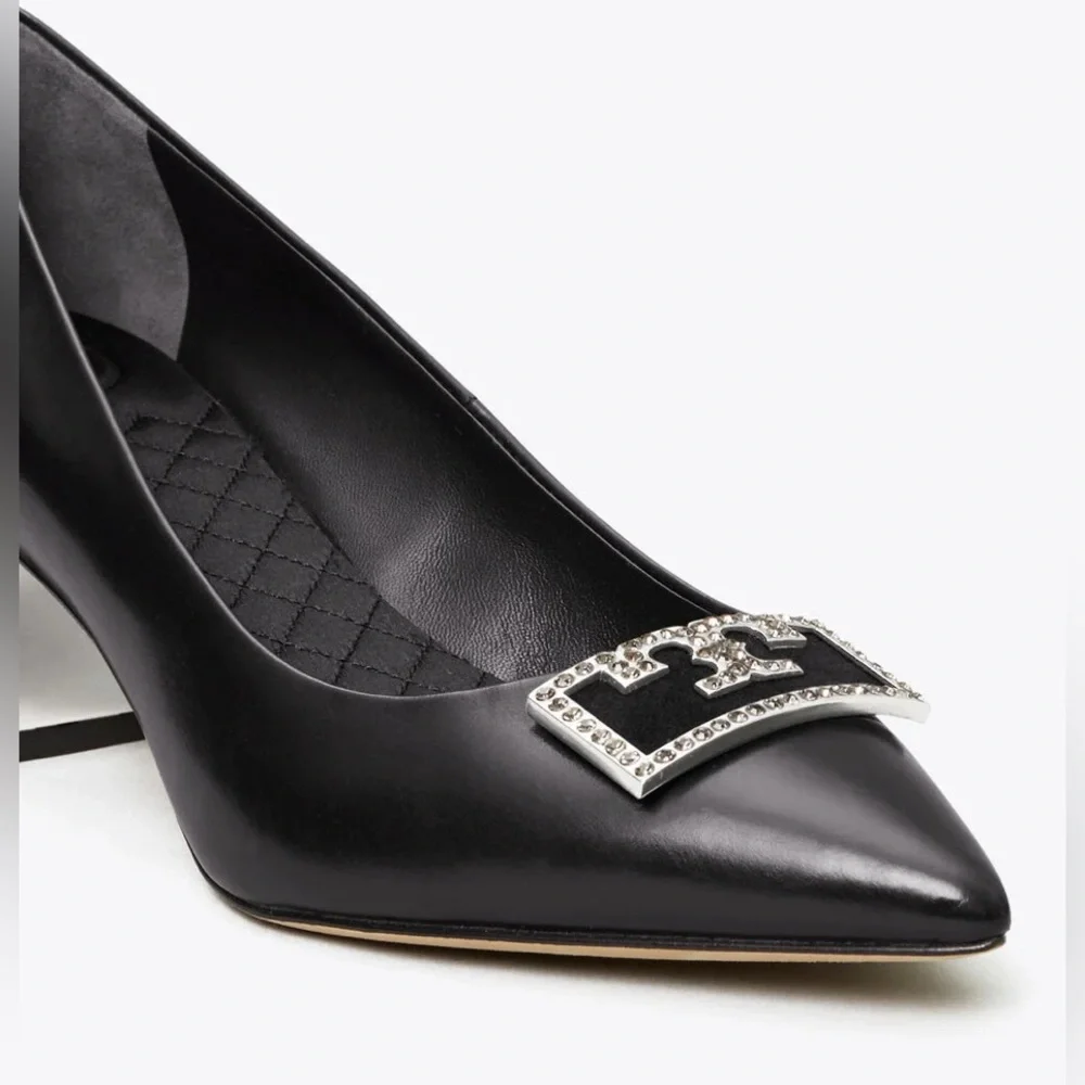Tory Burch Elegant Black Women's Shoes with Embellished Detail